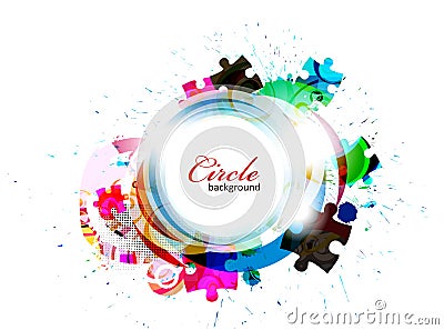 Abstract colorful puzzle background Vector Illustration