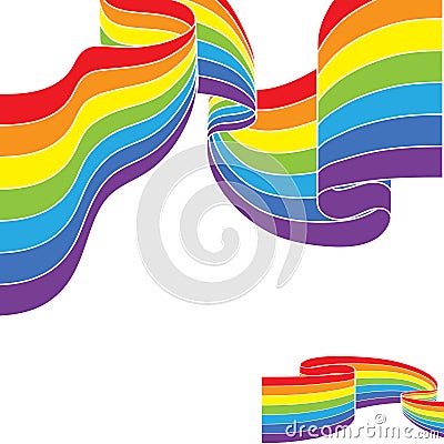 Abstract colorful rainbow color border vector Vector Illustration