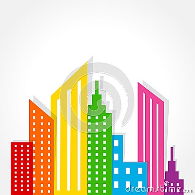 Abstract colorful real estate background design Vector Illustration