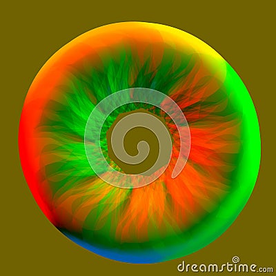 Abstract Colorful Retina - 3D Illustration Stock Photo