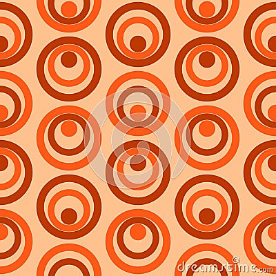 Abstract Colorful Retro Circles Seamless Pattern Vector Vector Illustration