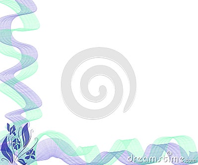 Abstract colorful ribbon border Stock Photo