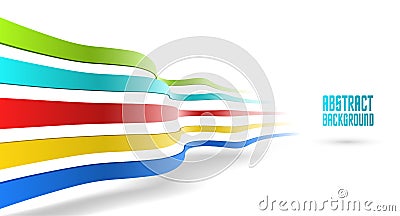 Abstract colorful ribbons composition Stock Photo