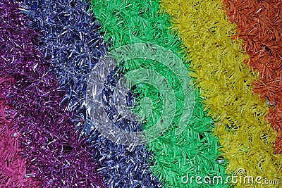 Abstract colorful sharp carpet-like pattern, brigh rainbows colors, small tubes Stock Photo