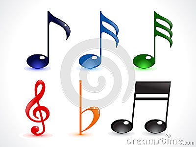 Abstract colorful shiny musica word Vector Illustration