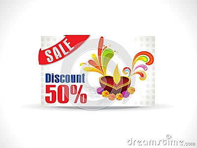 Abstract colorful soil diwali on white background Vector Illustration