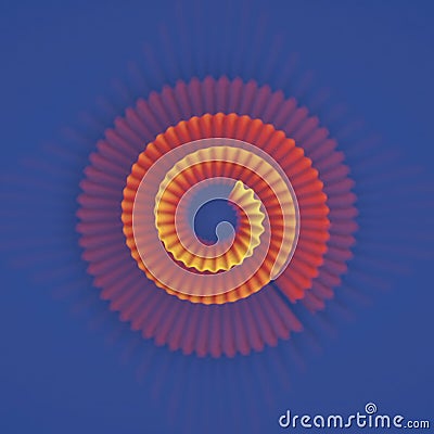 Abstract colorful spiral composition with trendy gradient elements. 3d rendering digital illustration Cartoon Illustration