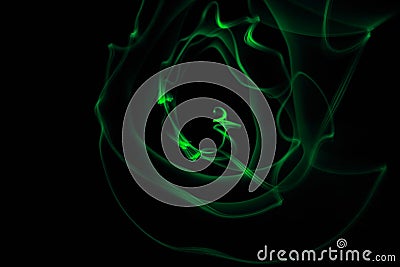 Abstract colorful spiral lines on black Stock Photo
