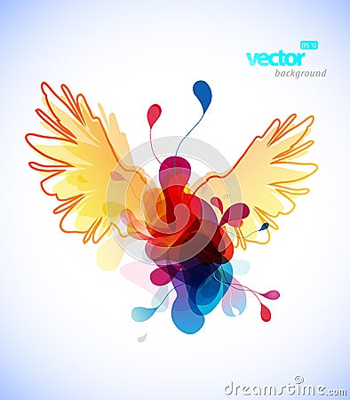 Abstract colorful splash illustration. Vector Illustration