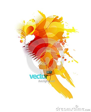 Abstract colorful splash illustration. Vector Illustration