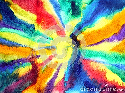 Abstract colorful splash power energy watercolor painting illustration Cartoon Illustration