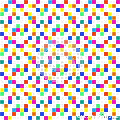 Abstract colorful squared seamless pattern. Vector Illustration