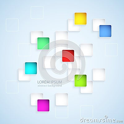 Abstract colorful squares Vector Illustration