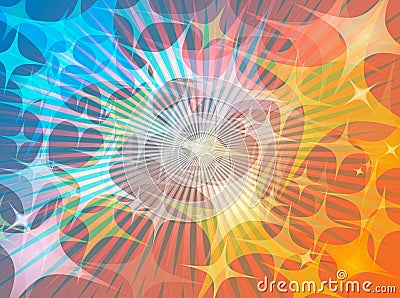 Abstract Colorful stars Bokeh background_011 Vector Illustration