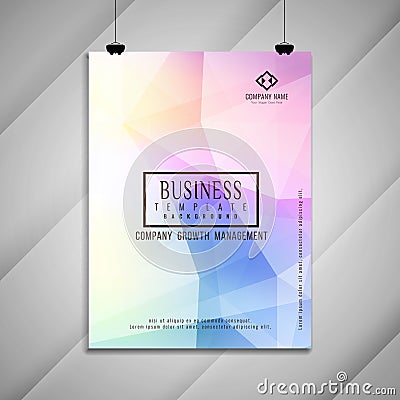 Abstract colorful stylish business brochure template design Vector Illustration