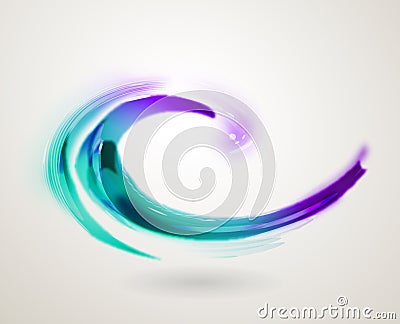 Abstract colorful swirl icon symbol Vector Illustration