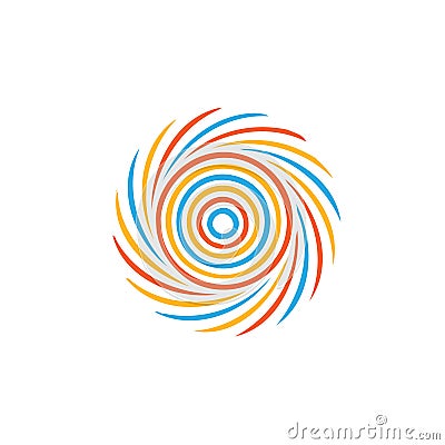 Abstract colorful swirl image. Vector Illustration