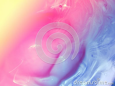 Abstract colorful of swirl and move of acrylic mixing for background Stock Photo