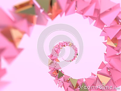 Abstract colorful swirled balls. Pink Candies. Creative background. 3D Stock Photo