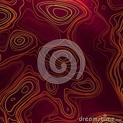 Abstract colorful topographic background with colored liquid wavy lines. Vector Illustration