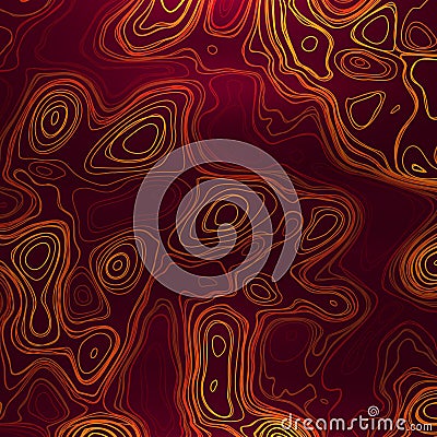 Abstract colorful topographic background with colored liquid wavy lines. Vector Illustration