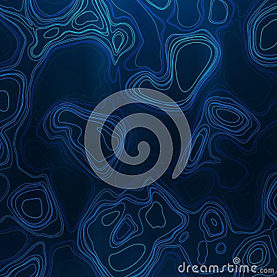 Abstract colorful topographic background with colored liquid wavy lines. Vector Illustration