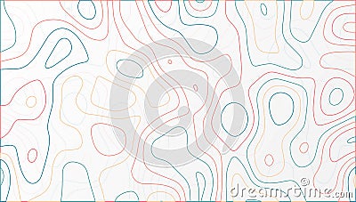 Abstract colorful topographic map design Stock Photo