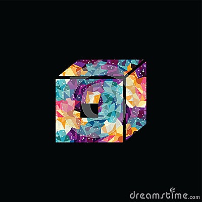 Abstract colorful triangle geometrical logo logotype template Vector Illustration
