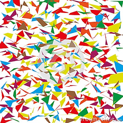 Abstract colorful triangles. Geometric sharp shapes. Dynamic artistic composition. Modern vibrant design. Vector Illustration