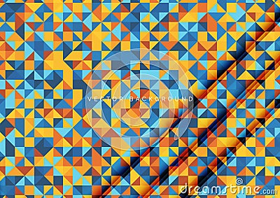 Abstract colorful triangles pattern seamless background texture Vector Illustration