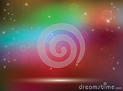 Abstract colorful vector background with bokeh Vector Illustration