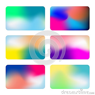 Abstract colorful vector background collection. Vivid Gradient Backgrounds. Set of vector colorful screens for Vector Illustration
