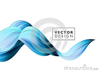 Abstract colorful vector background, color flow liquid wave for design brochure, website, flyer. Vector Illustration