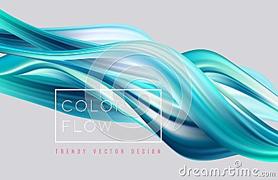 Abstract colorful vector background, color flow liquid wave for design brochure, website, flyer. Vector Illustration