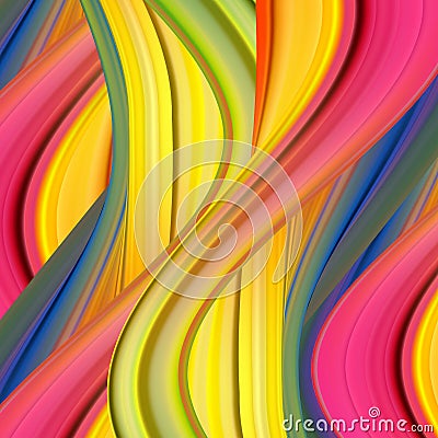 Abstract colorful vector background, color flow liquid wave for design brochure, website, flyer. Stream fluid. Acrylic paint. EPS Cartoon Illustration