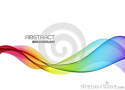 Abstract colorful vector background, color flow wave for design brochure, website, flyer. Vector Illustration