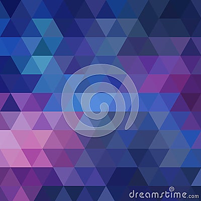 Abstract colorful vector background with triangles. Shiny geometric mosaic. Blue triangle pattern. eps 10 Stock Photo