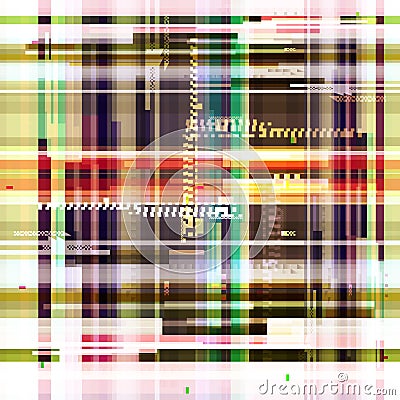 Abstract colorful wallpaper in the style of a glitch pixel. Colorful geometric pattern noise. Grunge, modern background Vector Illustration