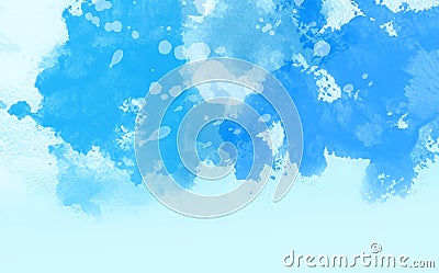 Abstract colorful water color,Blue Background. Stock Photo