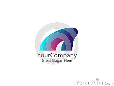 Abstract Colorful Water wave logo for business company. ocean, n Vector Illustration