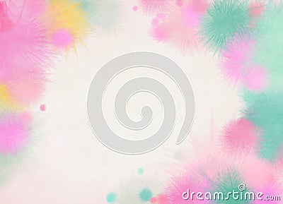 Abstract colorful watercolor background. Digital art painting Stock Photo