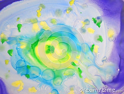 Abstract colorful watercolor for background Stock Photo