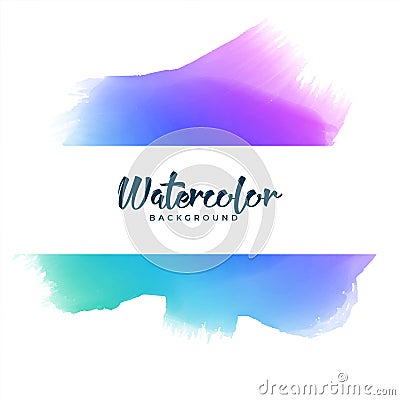 Abstract colorful watercolor stain banner Vector Illustration