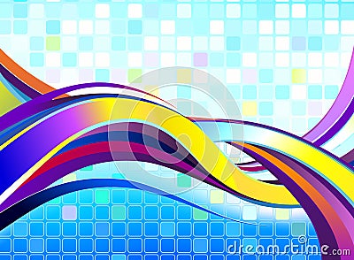 Abstract Colorful Wave Vector Illustration