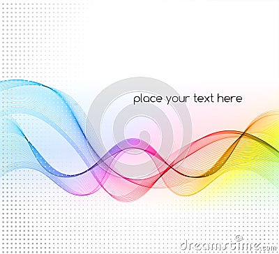Abstract colorful wave background Vector Illustration