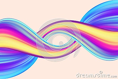 Abstract colorful waves background isolated Stock Photo