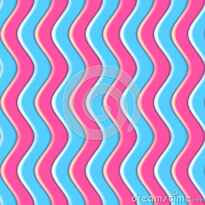 Abstract Colorful Waves Seamless Pattern Vector Vector Illustration