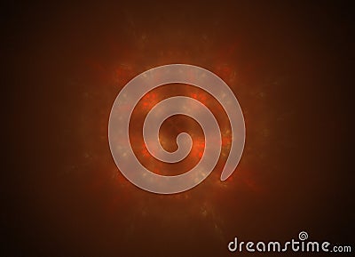 Abstract colorful yeloow and orange fractal on black background. Fantasy fractal texture. Digital art. 3D rendering. Computer gene Stock Photo