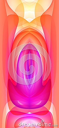 Abstract Colorfull lines and shapes imitating female vagina. visual allegories, metaphors Stock Photo