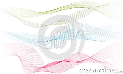 Abstract colorfull wave element for design. Digital frequency track equalizer. Stylized line art background.Vector illustration. Vector Illustration